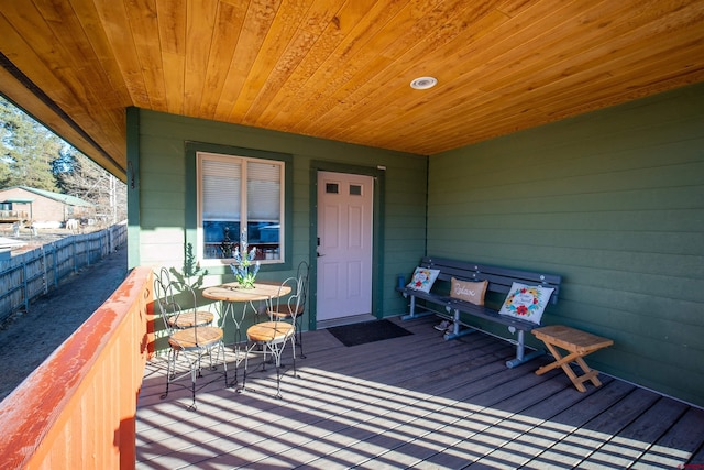 view of wooden deck