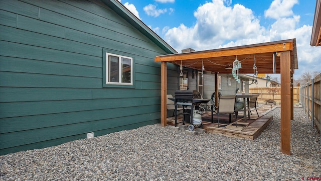 view of patio / terrace with a fenced backyard