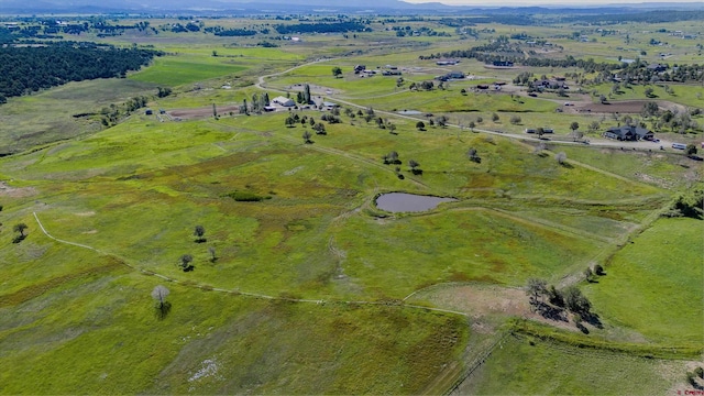 aerial view featuring a rural view