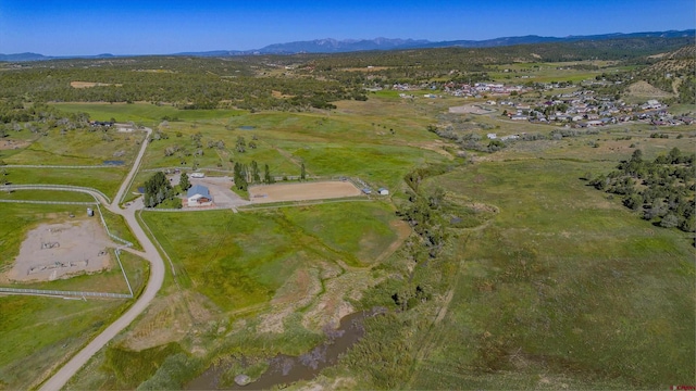 bird's eye view featuring a mountain view