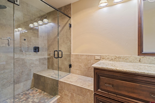 full bathroom with a shower stall