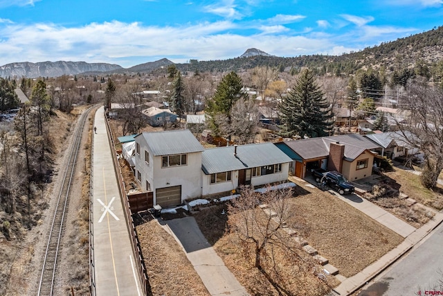 bird's eye view featuring a mountain view