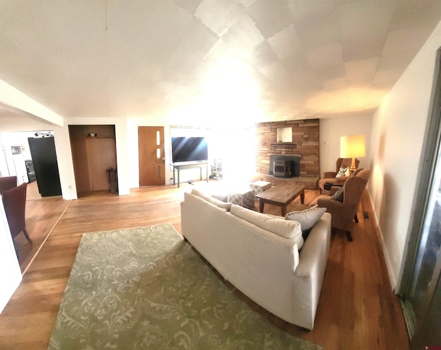 living room with light wood-style flooring