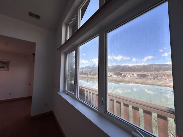 530 Redcliff Cir Unit F-203, Ridgway, CO 81432 - interior space with visible vents, a water view, and baseboards