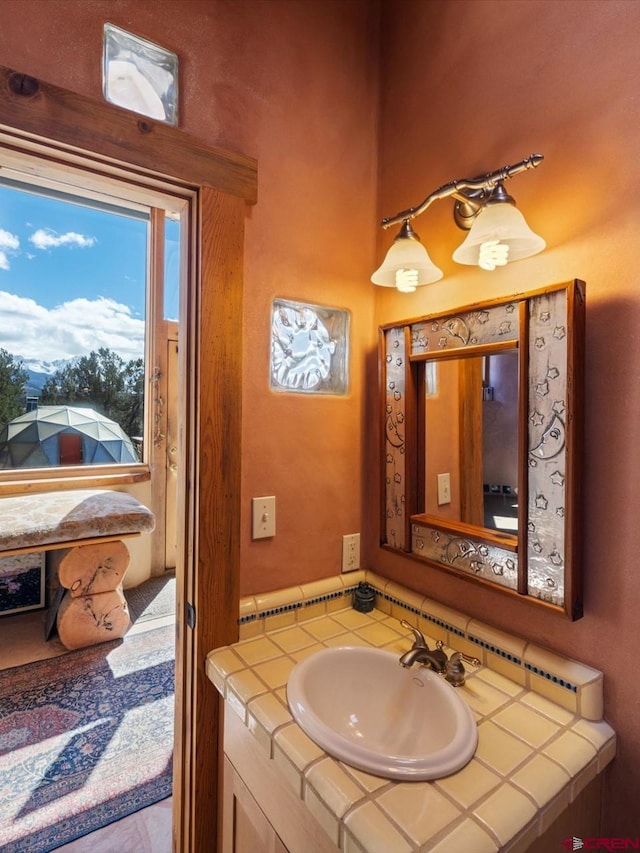 bathroom with vanity