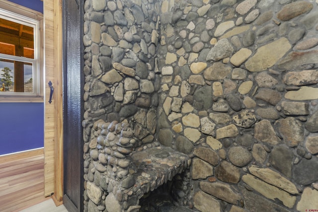 details with wood walls