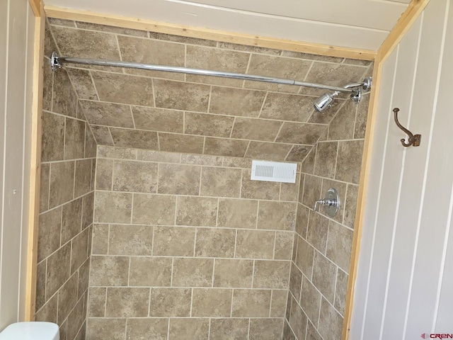 bathroom featuring a stall shower