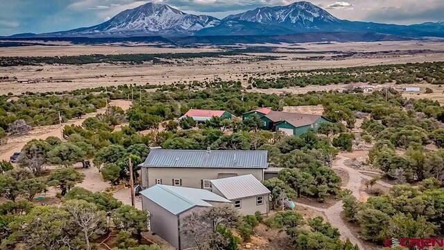 2 S Buffalo Dr, Walsenburg, CO 81089 - birds eye view of property with a mountain view