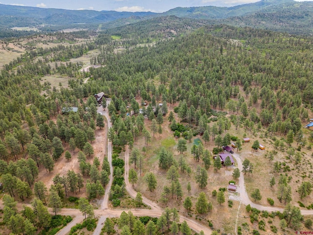 1838 Beaver Creek Dr, Bayfield, CO 81122 - drone / aerial view featuring a forest view and a mountain view