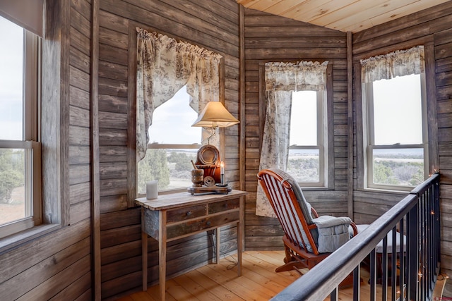 18725 Rd 25.8, Dolores, CO 81323 - office space featuring wood-type flooring, wooden ceiling, and lofted ceiling
