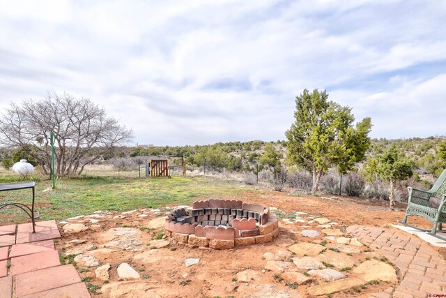 18725 Rd 25.8, Dolores, CO 81323 - view of yard with an outdoor fire pit