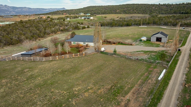 37835 Fruitland Mesa Dr, Crawford, CO 81415 - birds eye view of property with a mountain view and a rural view
