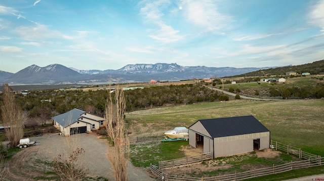 37835 Fruitland Mesa Dr, Crawford, CO 81415 - aerial view featuring a rural view and a mountain view