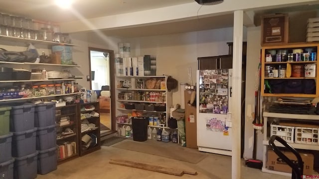 view of storage area