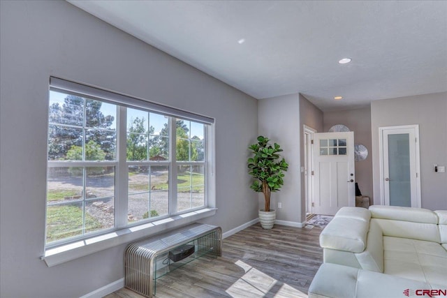 80 Cleek Ct, Pagosa Springs, CO 81147 - living area with recessed lighting, baseboards, and wood finished floors