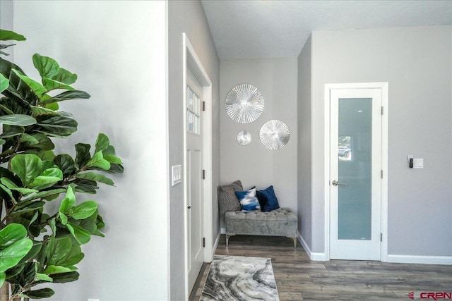 80 Cleek Ct, Pagosa Springs, CO 81147 - mudroom featuring wood finished floors and baseboards