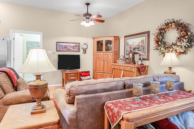 85 Dayspring Pl, Pagosa Springs, CO 81147 - living room featuring ceiling fan
