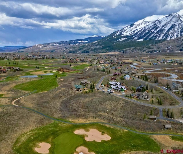 138 Silver Sage Dr, Crested Butte, CO 81224 - bird's eye view featuring a mountain view, golf course view, and a residential view