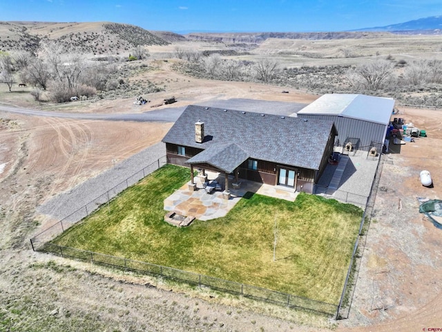 aerial view featuring a mountain view