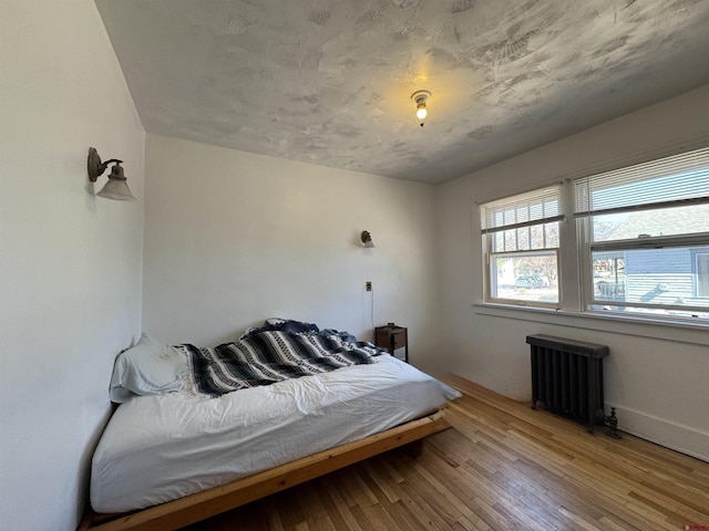 212 Bell Ave, Alamosa, CO 81101 - bedroom with radiator heating unit and light wood-style floors