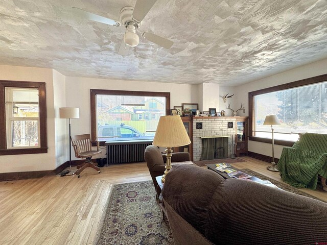 212 Bell Ave, Alamosa, CO 81101 - living room featuring wood finished floors, a healthy amount of sunlight, and baseboards
