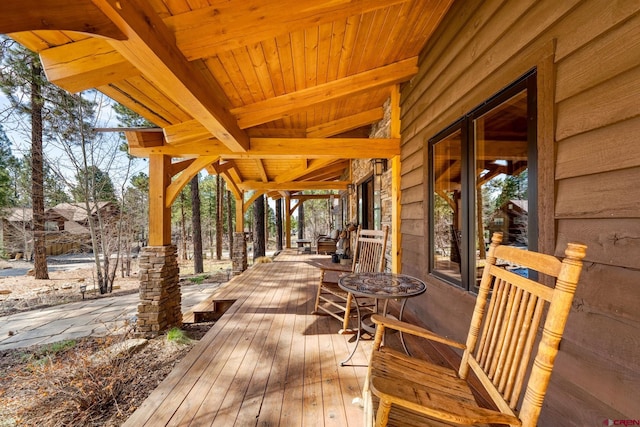 view of wooden terrace