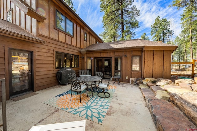view of patio / terrace featuring outdoor dining space and area for grilling