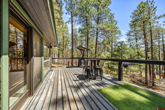 view of wooden deck