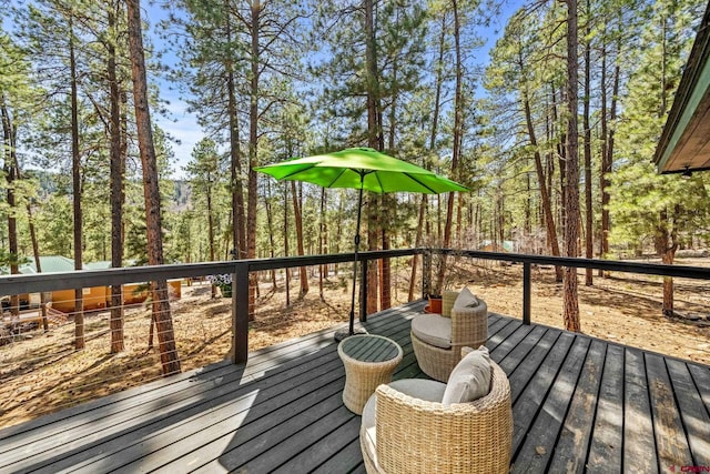 view of wooden terrace
