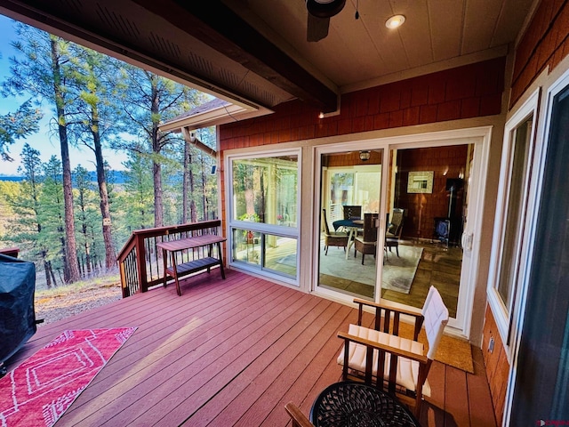 view of wooden terrace