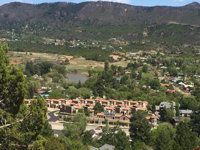 aerial view featuring a mountain view