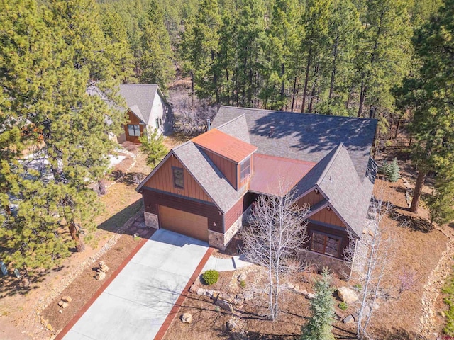 300 Copper Rim Trl, Durango, CO 81301 - drone / aerial view with a forest view