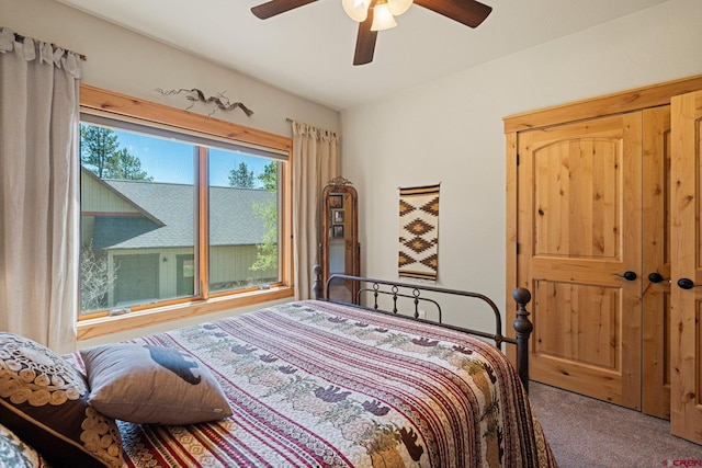 300 Copper Rim Trl, Durango, CO 81301 - carpeted bedroom featuring ceiling fan