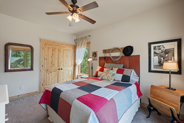 300 Copper Rim Trl, Durango, CO 81301 - bedroom with ceiling fan and carpet