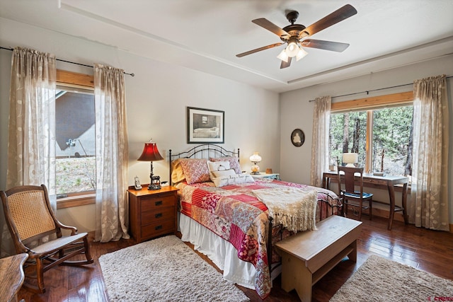 300 Copper Rim Trl, Durango, CO 81301 - bedroom featuring ceiling fan and hardwood / wood-style flooring