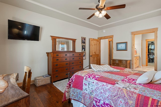300 Copper Rim Trl, Durango, CO 81301 - bedroom with wood-type flooring and a ceiling fan