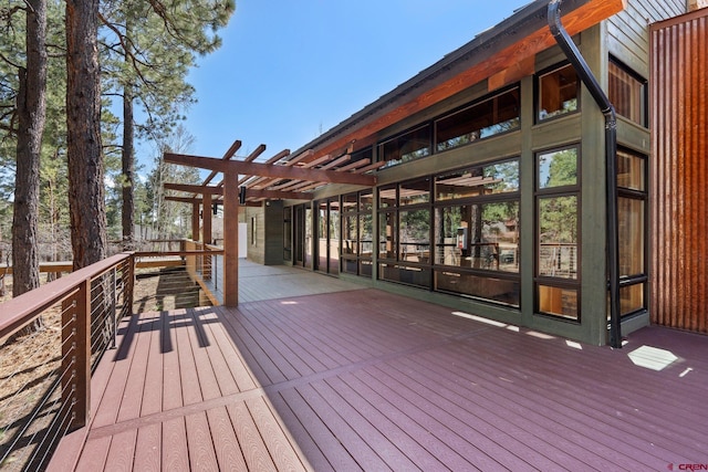 300 Copper Rim Trl, Durango, CO 81301 - wooden deck featuring a pergola