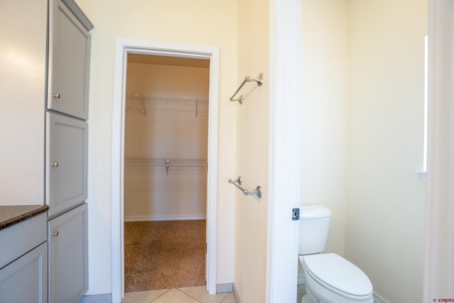 1010 N 11th St, Gunnison, CO 81230 - bathroom featuring toilet, tile patterned floors, and a walk in closet