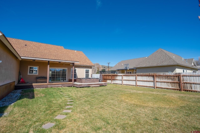 1010 N 11th St, Gunnison, CO 81230 - view of yard with fence private yard and a deck