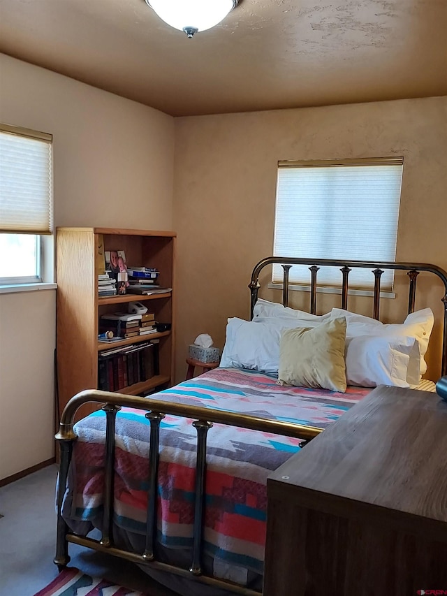bedroom with carpet