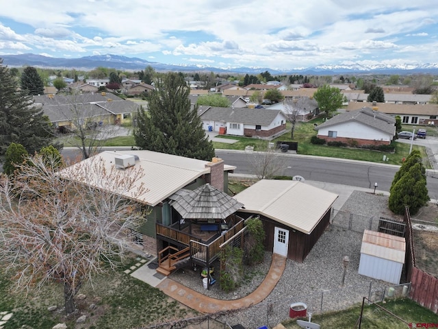 2143 Stratford Dr, Montrose, CO 81401 - drone / aerial view featuring a mountain view and a residential view