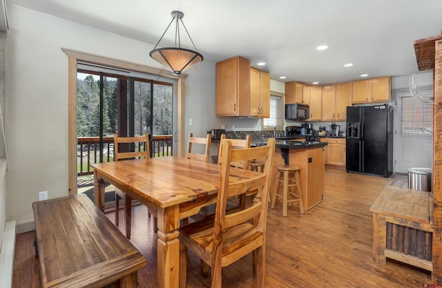 746 W Vallecito Crk, Bayfield, CO 81122 - dining space featuring recessed lighting, plenty of natural light, and light wood finished floors