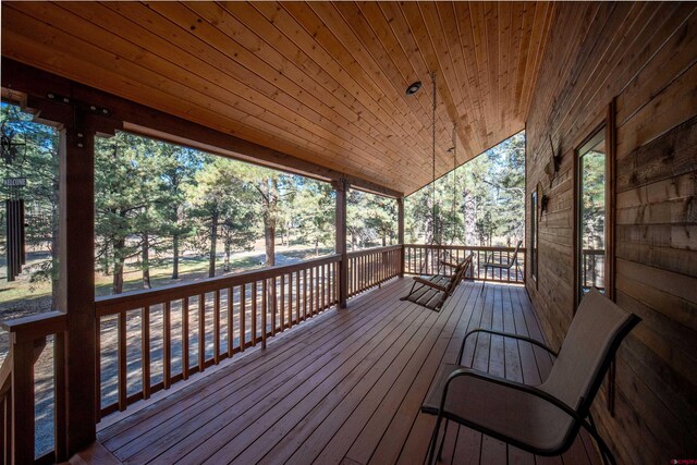 1215 Beaver Creek Dr, Bayfield, CO 81122 - view of wooden terrace