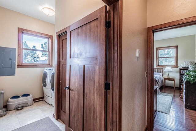 35900 Rd J.8, Mancos, CO 81328 - laundry area with electric panel and independent washer and dryer