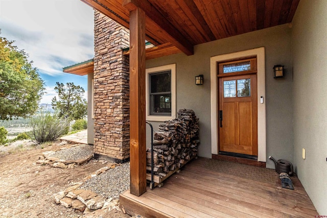 35900 Rd J.8, Mancos, CO 81328 - view of exterior entry with stucco siding