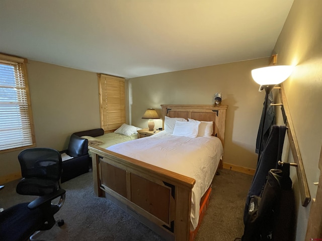 bedroom with carpet