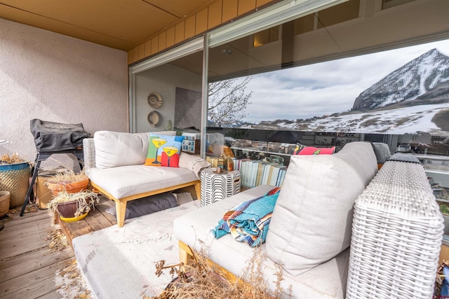 40 Marcellina Ln Unit 16, Mount Crested Butte, CO 81225 - view of wooden balcony with a deck