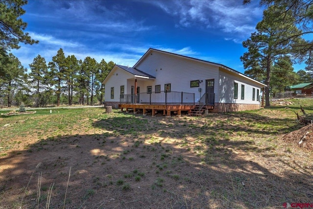 474 Lakewood St, Pagosa Springs, CO 81147 - rear view of house with a deck