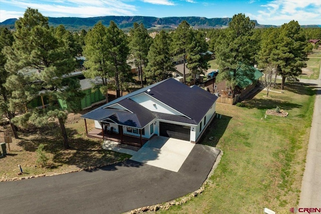 474 Lakewood St, Pagosa Springs, CO 81147 - birds eye view of property with a mountain view