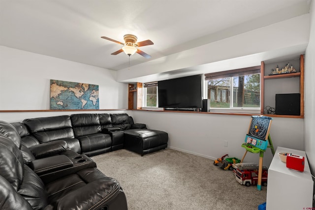 826 E Tamarack Dr, Bayfield, CO 81122 - living room featuring carpet floors and ceiling fan